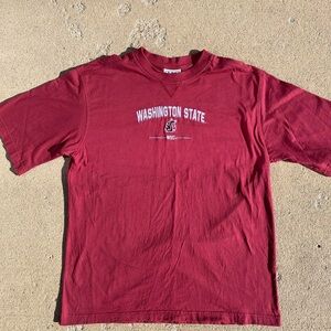Vintage burgundy and white Washington State University cotton t-shirt